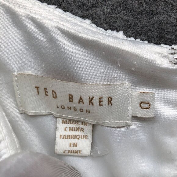 Ted Baker Annile Magnificent Floral Bodycon Dress Size 2 (0) Sleeveless White - Picture 5 of 13